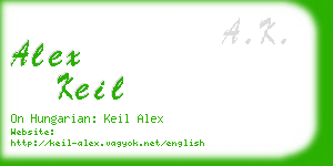 alex keil business card